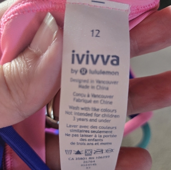 ivivva by lululemon girls swim top size 12 - Picture 3 of 4